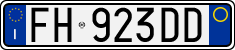 License plate of Italy, Cars (1994 year series)