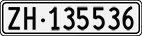 License plate of Switzerland, Cars