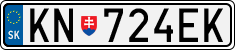 License plate of Slovakia, Cars