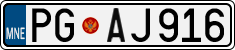 License plate of Montenegro, Cars