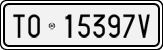 License plate of Italy, Cars (1927 year series)