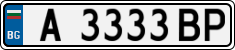 License plate of Bulgaria, Cars
