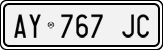 License plate of Italy, Cars (1994 year series)