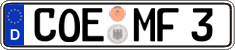 German license plate, Regular plates