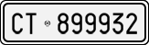 License plate of Italy, Cars (1927 year series)