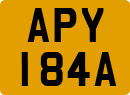 License plate of the United Kingdom, 1963 year system
