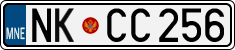 License plate of Montenegro, Cars