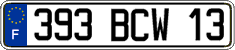 French license plate, FNI