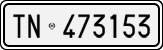 License plate of Italy, Cars (1927 year series)