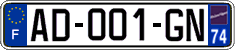 French license plate, SIV (ordinary)