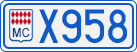 License plate of Monaco, Cars