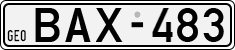 License plate of Georgia, Cars (1993)