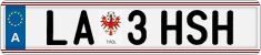 License plate of Austria, Regular plates