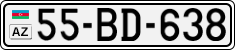 License plate of Azerbaijan, Cars