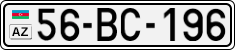 License plate of Azerbaijan, Cars