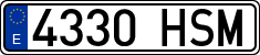 License plates of Spain, Ordinary (2000)