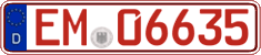 German license plate, Red license plates