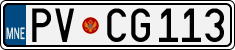 License plate of Montenegro, Cars