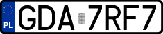 License plates of Poland, Regular car plates