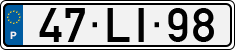 License plate of Portugal, Regular plates