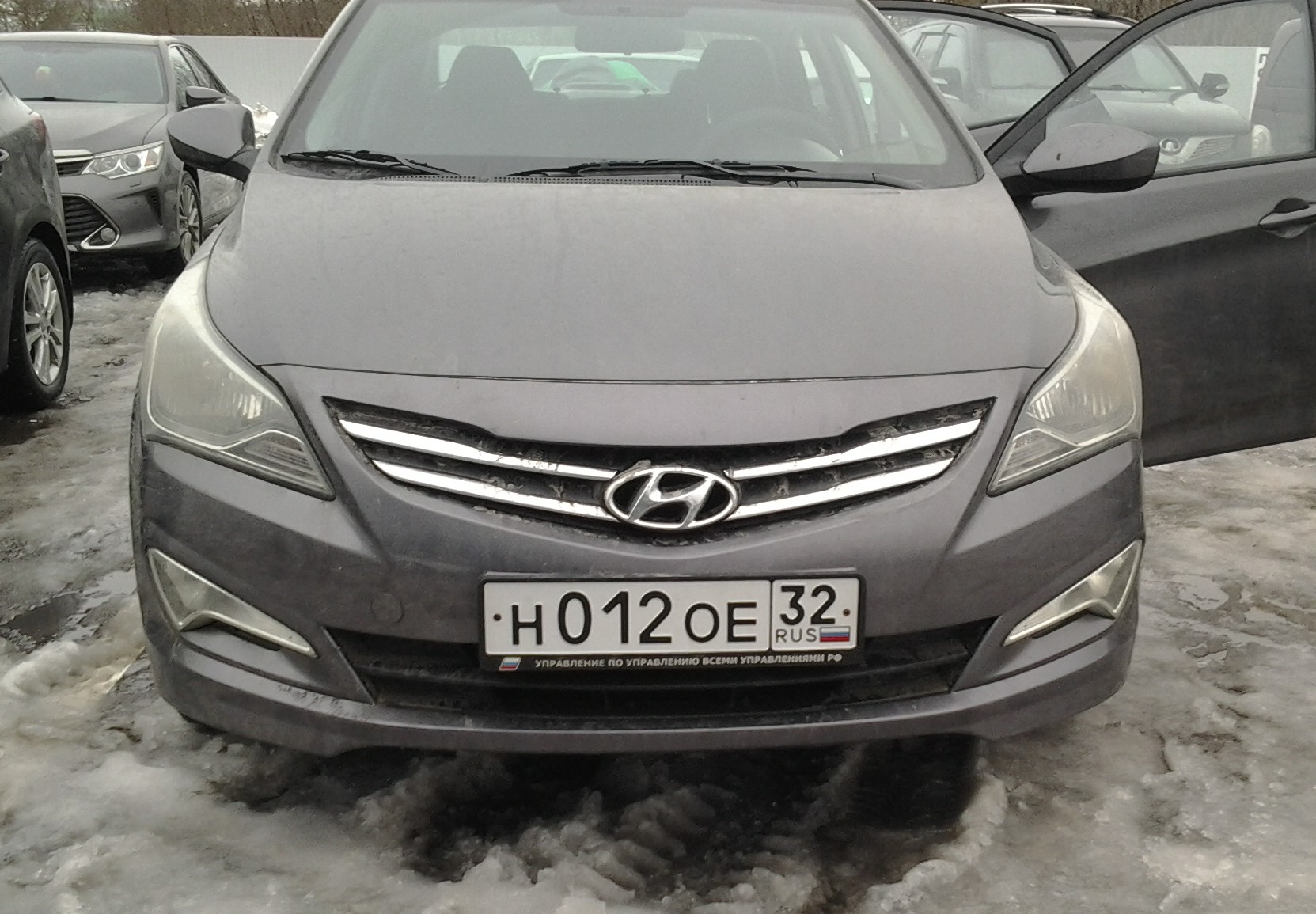 н 012 ое 32, Hyundai Solaris 1st gen Sedan (RB), facelift, 2014–2017