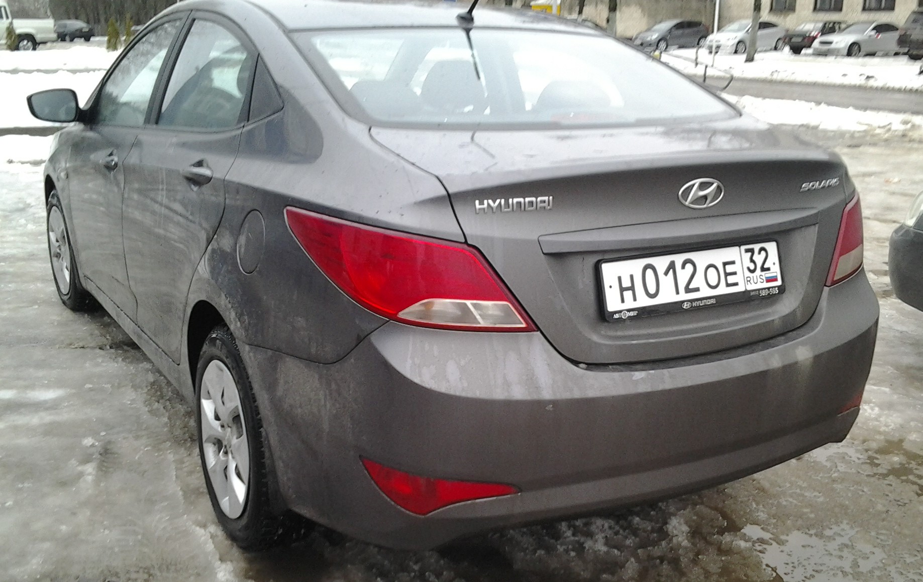 н 012 ое 32, Hyundai Solaris 1st gen Sedan (RB), facelift, 2014–2017