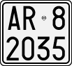License plate of Italy, Motorcycles (1927 year series)