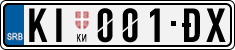 License plate of Serbia, Cars