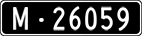 License plate of Switzerland, Military (black)