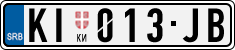 License plate of Serbia, Cars