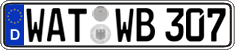 German license plate, Regular plates