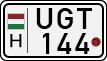 license plates of Hungary, Motorcycles (1990)