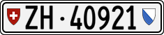 License plate of Switzerland, Cars