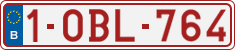 License plate of Belgium, Regular plates (2010)