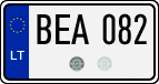 License plate of Lithuania, Cars