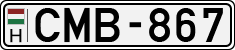 license plates of Hungary, Cars (1990)