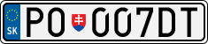 License plate of Slovakia, Cars
