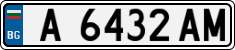 License plate of Bulgaria, Cars
