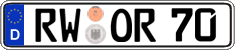 German license plate, Regular plates