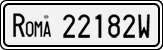 License plate of Italy, Cars (1927 year series)