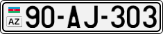 License plate of Azerbaijan, Cars