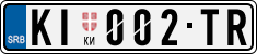 License plate of Serbia, Cars