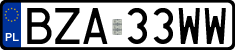 License plates of Poland, Regular car plates