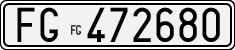 License plate of Italy, Cars (1927 year series)