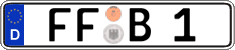 German license plate, Regular plates