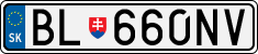 License plate of Slovakia, Cars