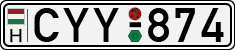 license plates of Hungary, Cars (1990)