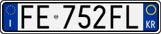 License plate of Italy, Cars (1994 year series)