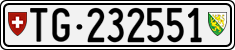 License plate of Switzerland, Cars