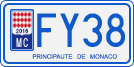 License plate of Monaco, Motorcycles